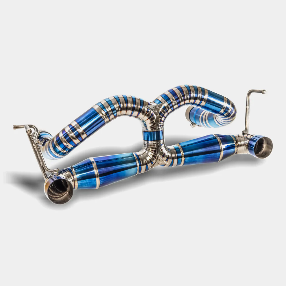 Ryft FERRARI PISTA DOWNPIPES - RACE (KEVLAR HEAT SHIELD)