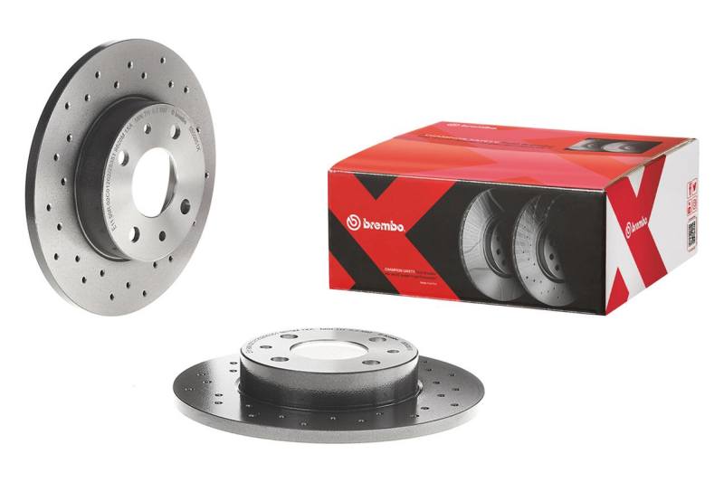 Brembo 2004 Subaru Impreza Front Premium Xtra Cross Drilled UV Coated Rotor - 5x100mm