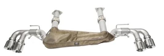 Chevrolet C8 Corvette Valved Exhaust System - 4" Dual Wall Straight Cut Tips - Brushed - SOUL Performance