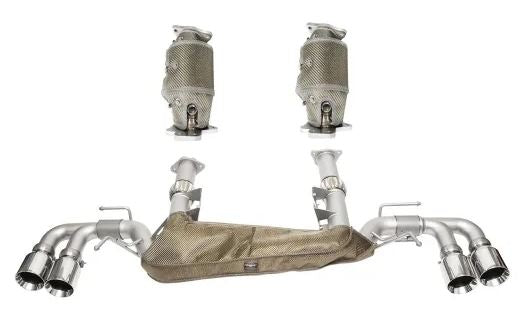 Chevrolet C8 Corvette Sport Exhaust Package - 4" Dual Wall Straight Cut Tips - Polished Chrome - SOUL Performance