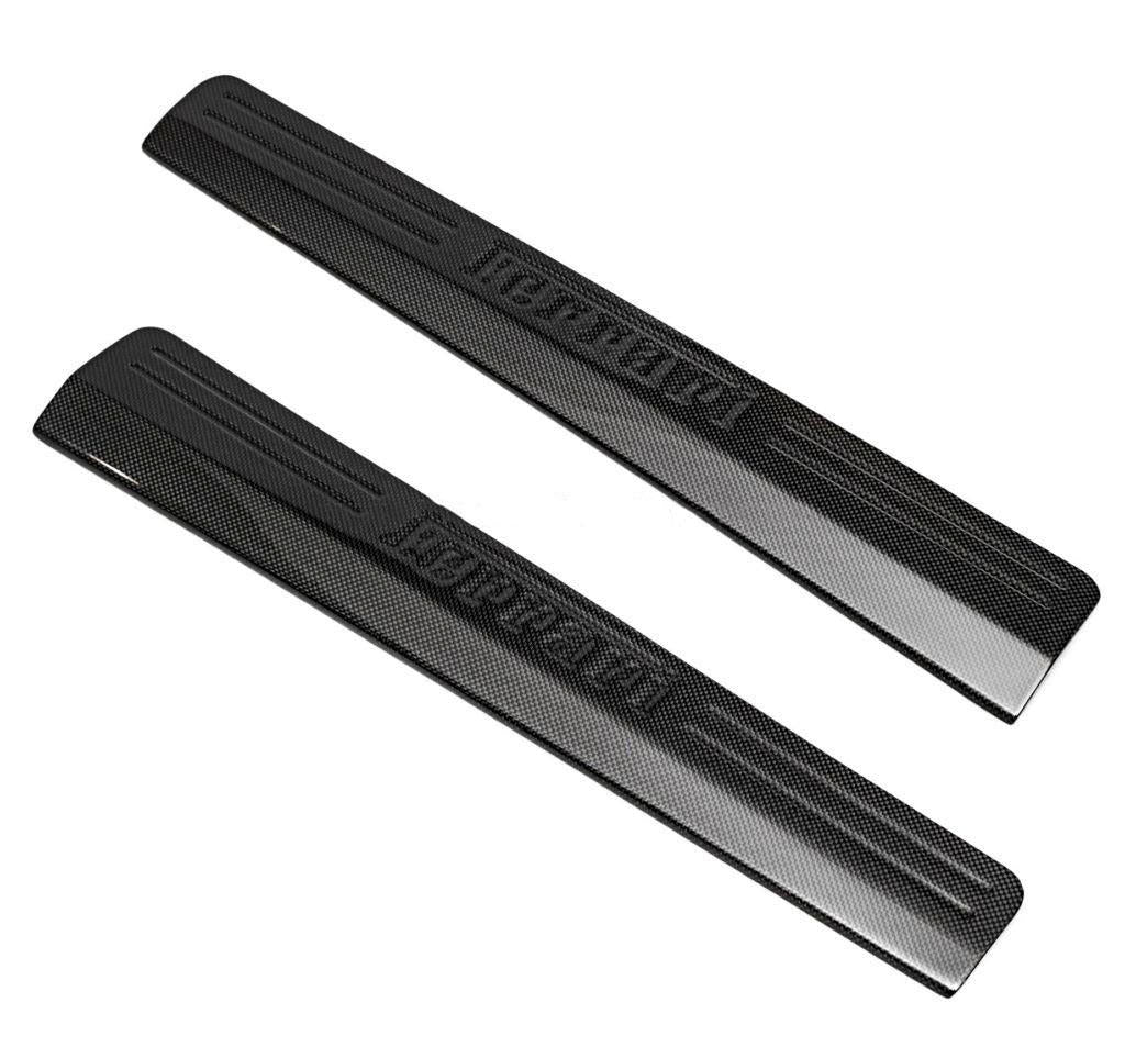 Fabspeed Carbon Fiber Door Sill Steps w/Embossed "Ferrari" Text - Ferrari 458 Italia/Spider