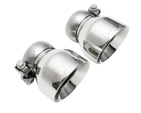 Porsche 718 GT4 / Spyder / GTS Cayman Bolt On Exhaust Tips - Polished Slash Cut Double Wall - SOUL Performance