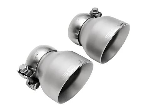 Porsche 718 GT4 / Spyder / GTS Cayman Race Exhaust (Resonated) - Signature Satin Slash Cut Double Wall Tips - SOUL Performance