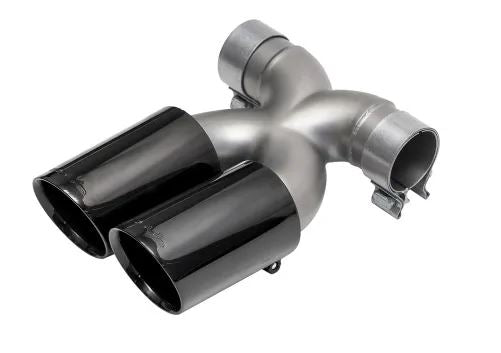 Porsche 718 Cayman / Boxster Bolt-On X-Pipe With Tips - Black Chrome Tips - SOUL Performance