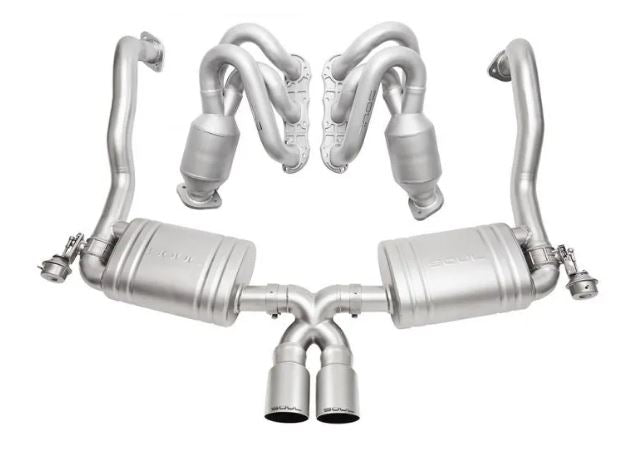 Porsche 981 GT4 / Spyder Street Package - Straight Cut Single Wall Tips (Signature Satin) - SOUL Performance