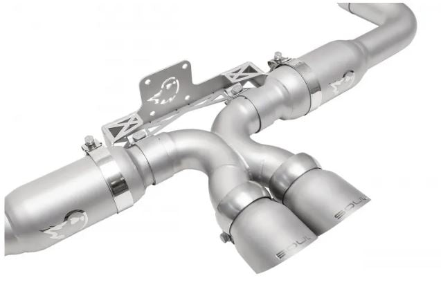 Porsche 987.2 Cayman / Boxster Race Exhaust System - PDK Trans - Straight Cut Single Wall Tips (Signature Satin) - SOUL Performance