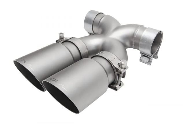 Porsche 987.2 / 981 Cayman / Boxster Bolt-On X-Pipe With Tips - Slash Cut Single Wall Tips (Signature Satin) - SOUL Performance