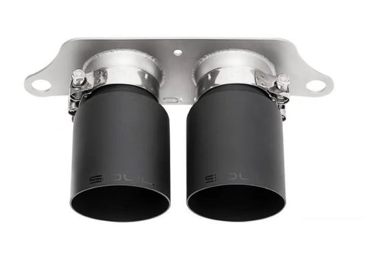 Porsche 997 / 997.2 GT3 / GT3 RS Bolt-On Exhaust Tips - 3.5" Black Double Wall Tips - SOUL Performance