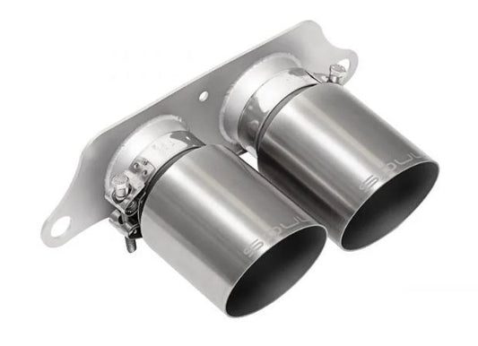 Porsche 997 / 997.2 GT3 / GT3 RS Bolt-On Exhaust Tips - 3.5" Straight Cut Single Wall Tips  (Brushed Finish) - SOUL Performance
