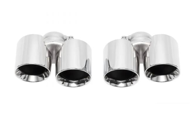 Porsche 991.2 Carrera (without PSE) Performance Exhaust System (without Anti-Drone Tubes) - S Model - with Polished Chrome Tips - SOUL Performance