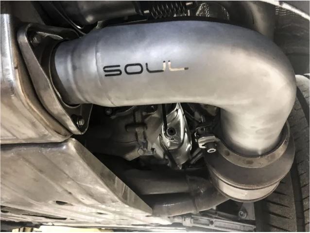 Porsche 991.1 / 991.2 GT3 Side Muffler Bypass Pipes (non-valved) - SOUL Performance