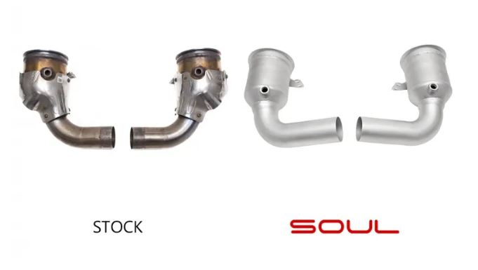Porsche 992 Carrera Sport Catalytic Converters - US Models / Non-GPF equipped vehicles - SOUL Performance
