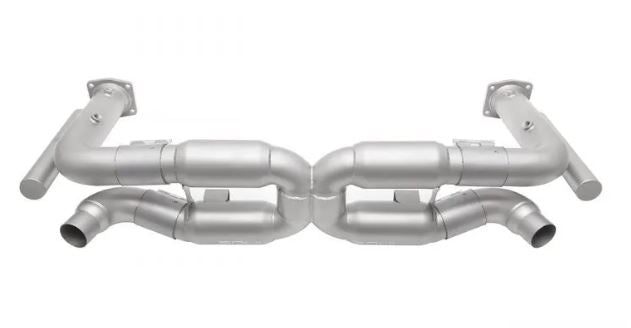 Porsche 996 GT2 Competition X-Pipe Exhaust System (includes Cat Bypass Pipes) - Reuse factory tips - SOUL Performance