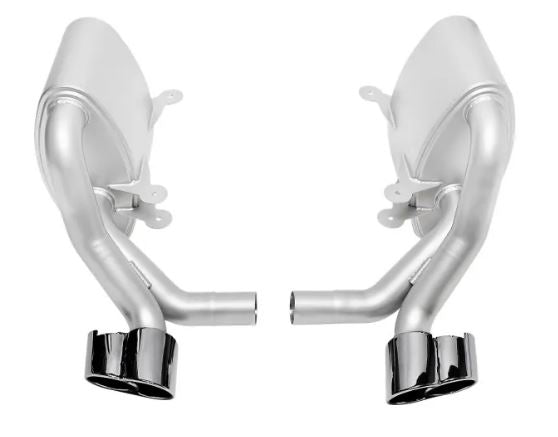 Porsche 996 Carrera Sport Side Mufflers - Black Chrome Tips X-50 Style Tips - SOUL Performance