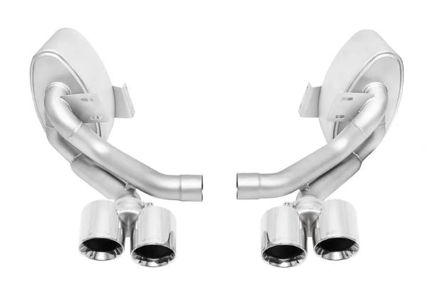 Porsche 997.2 Carrera Sport Side Mufflers - Polished Chrome Tips - SOUL Performance
