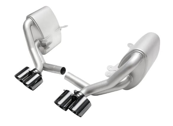 Porsche 997.1 Carrera Sport Side Mufflers - Black Chrome Tips - SOUL Performance