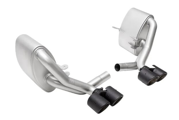 Porsche 997.1 Carrera Sport Side Mufflers - Dual Wall Carbon Fiber Tips - SOUL Performance
