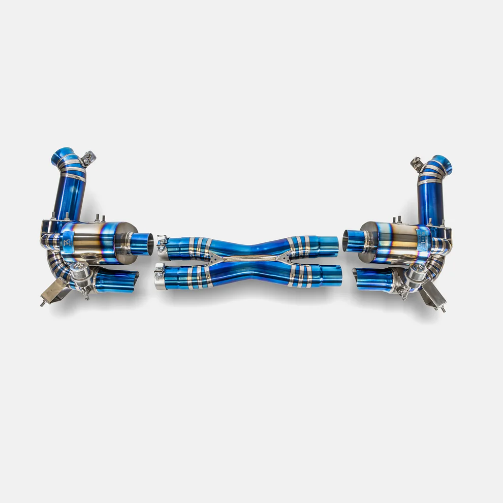 Ryft FERRARI F8 TRIBUTO DOWNPIPES - RACE (KEVLAR HEAT SHIELD)