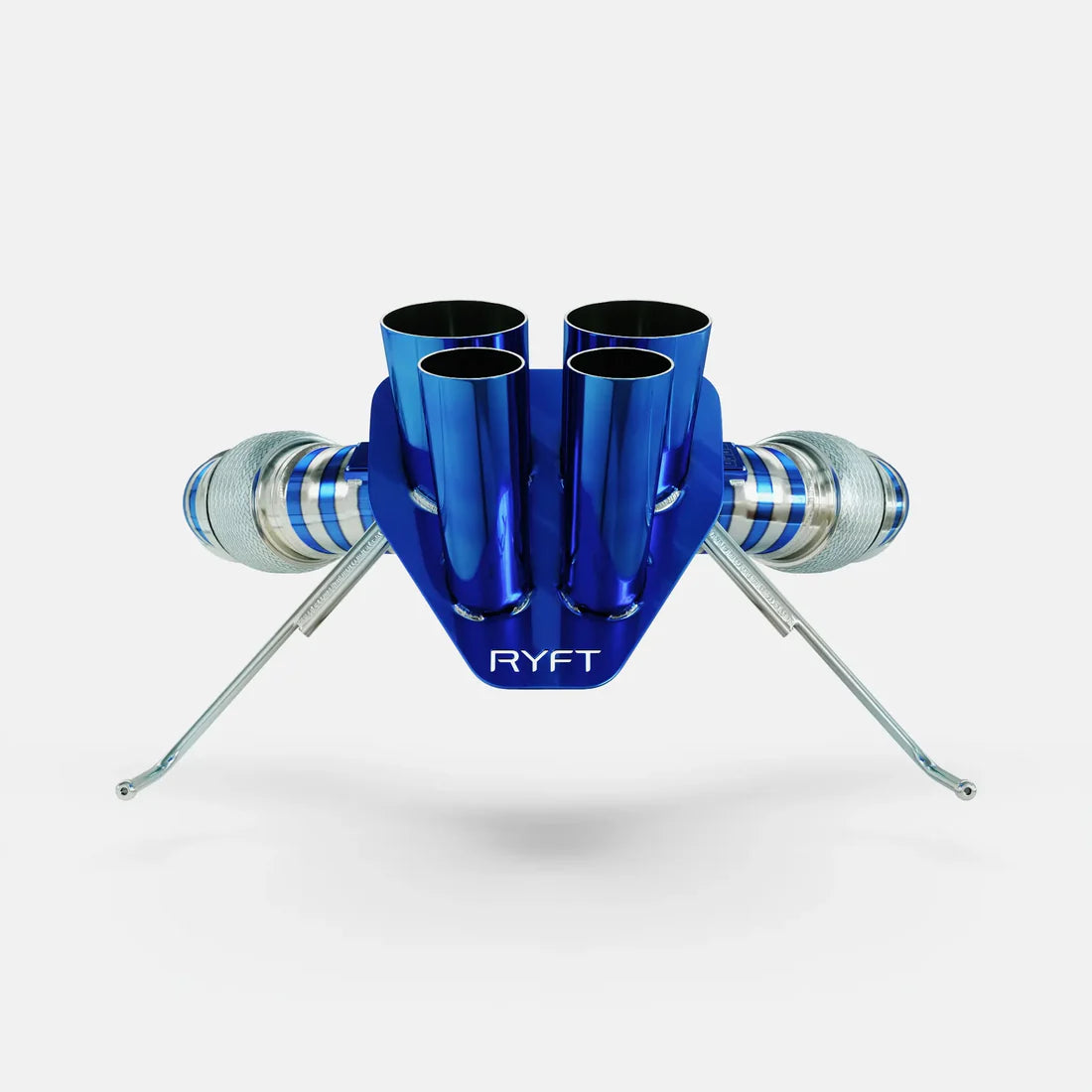 Ryft MCLAREN 765LT TITANIUM RACE EXHAUST + BLUE TITANIUM TIPS