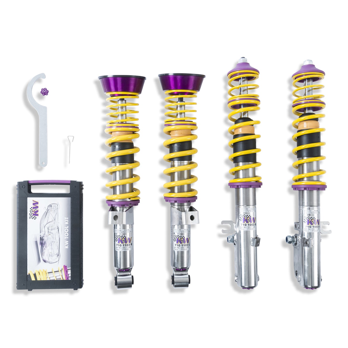 KW COILOVER KIT 35271005 V3 07/94- PORSCHE 911 (993) CARRE 07/94- 911 (993) CARRERA 4, 4S+TURBO, INCL. CONVERTIBLE