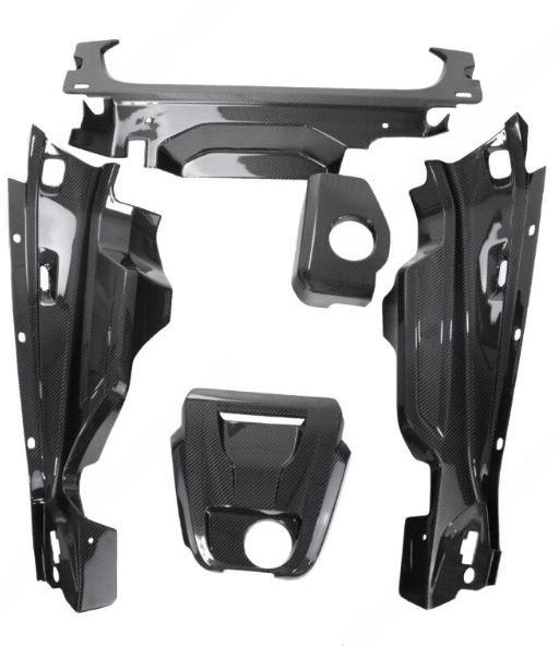 Fabspeed Carbon Fiber 5 Piece Engine Bay Set - Audi R8 V10 2016-2017