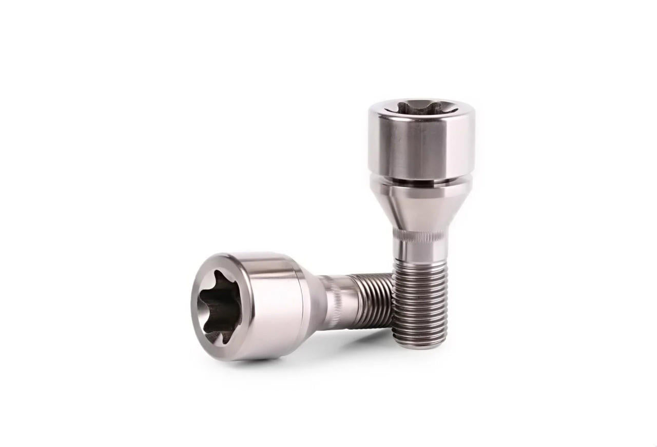 Fabspeed Ferrari 2 Piece - 62mm Titanium Wheel Bolts With Polished Finish 360 458 Italia Spider 458 Speciale Aperta 488 GTB Spider 488 Pista 575 599 812 Superfast F12 Berlinetta F355 F430 Ferrari