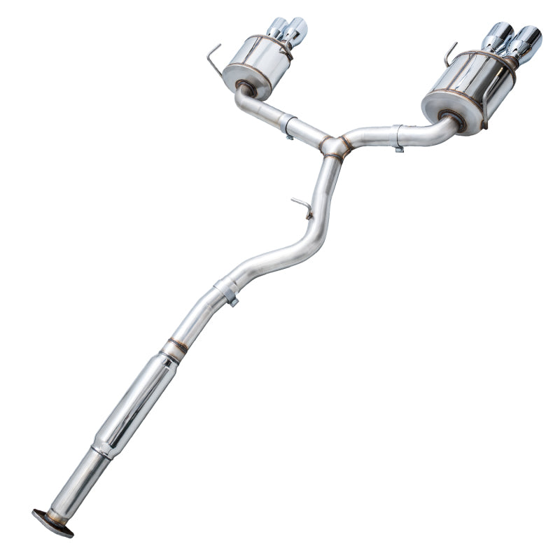 AWE Tuning Subaru STI VA / WRX GV / STI GV Sedan Touring Edition Exhaust - Chrome Silver Tip (102mm)