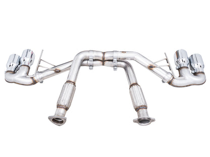 AWE Tuning 2020 Chevrolet Corvette (C8) Track Edition Exhaust - Quad Chrome Silver Tips