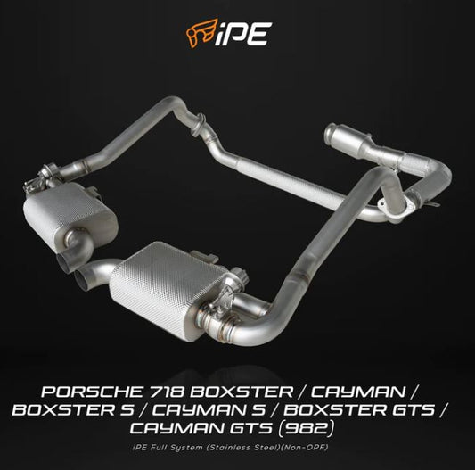 Porsche 718 Boxster/Cayman S/GTS (982) iPE Cat Back System