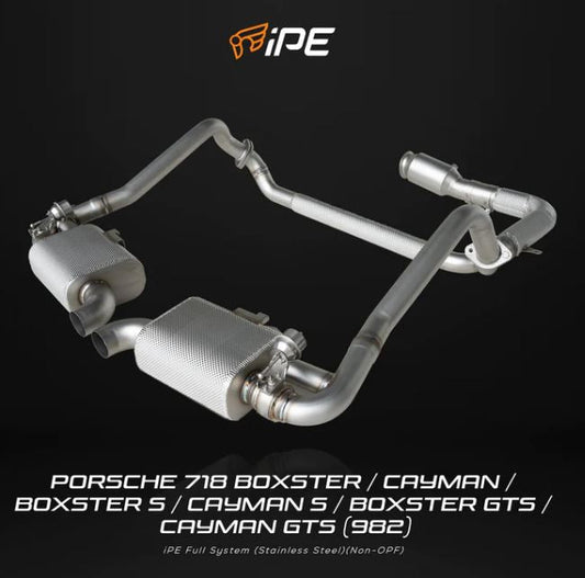 Porsche 718 Boxster/Cayman GTS 4.0 (982) iPE Rear Valvetronic System