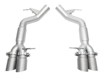 BMW F06 / F12 / F13 M6 Resonated Muffler Bypass Exhaust - 3.5" Slash Cut Single Wall Tips - (Signature Satin) - SOUL Performance