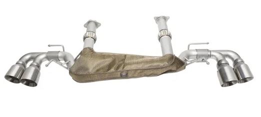 Chevrolet C8 Corvette Performance Rear Exhaust System - 4" Dual Wall Slash Cut Tips - Brushed - SOUL Performance