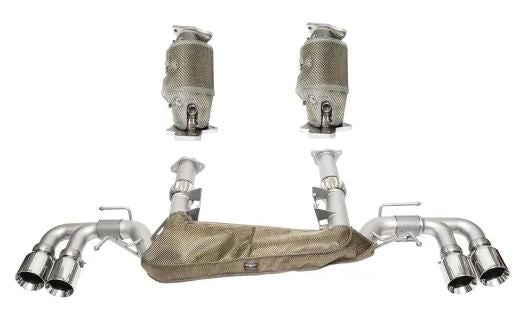 Chevrolet C8 Corvette Sport Exhaust Package - 4" Dual Wall Slash Cut Tips - Brushed - SOUL Performance