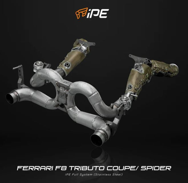 Ferrari F8 Tributo Coupe/Spider iPE Cat Back System (Titanium)