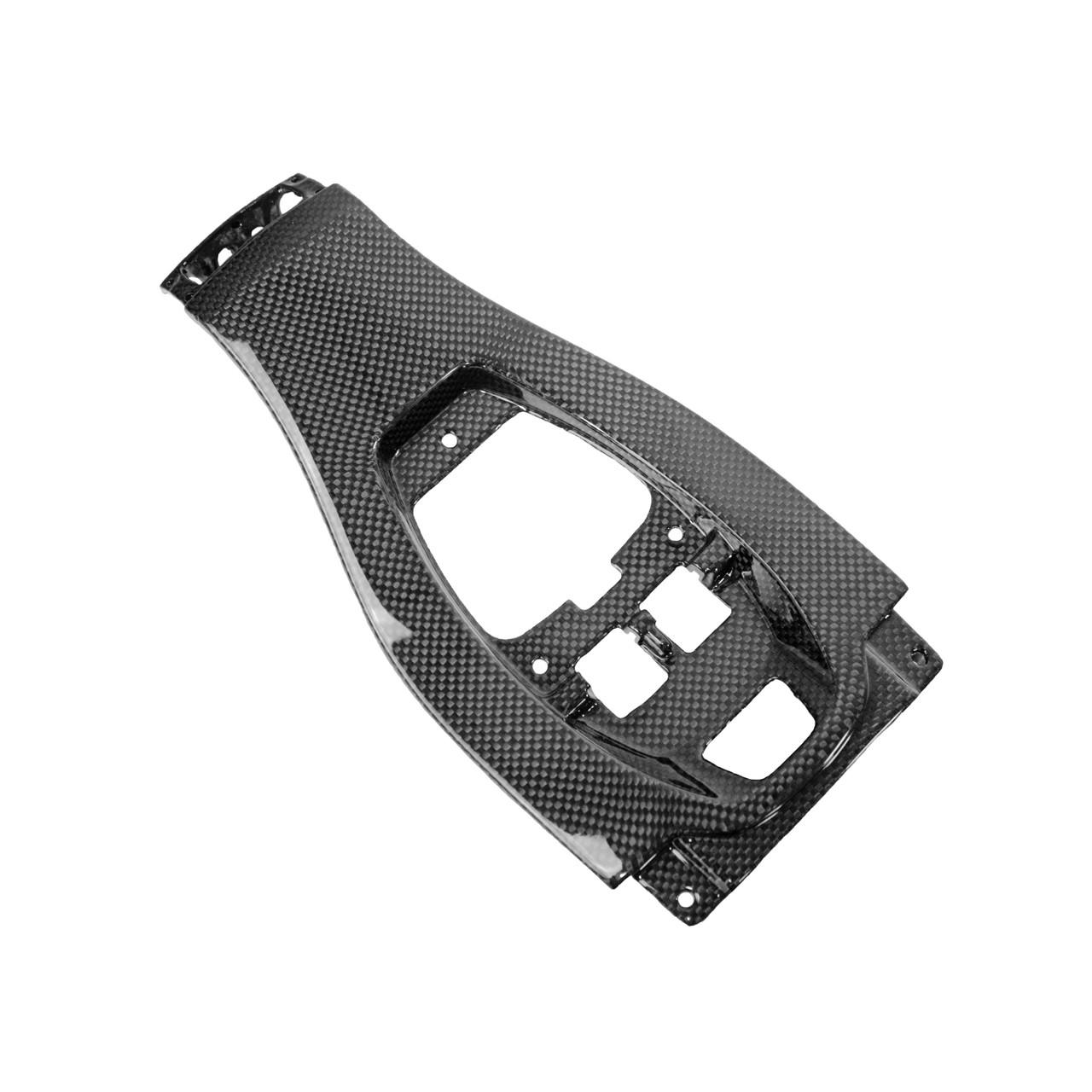 Fabspeed Carbon Fiber Shifter Console Trim - Center Start Plate - Ferrari 458 Italia/Spider