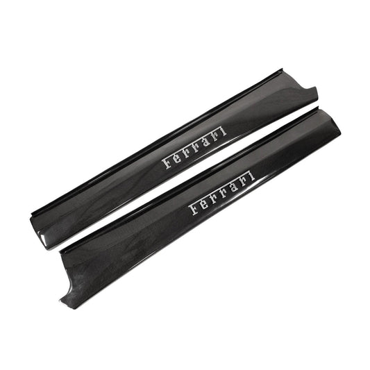 Fabspeed Carbon Fiber Door Steps/Sills with Raised "Ferrari" Chrome Script - Ferrari 360