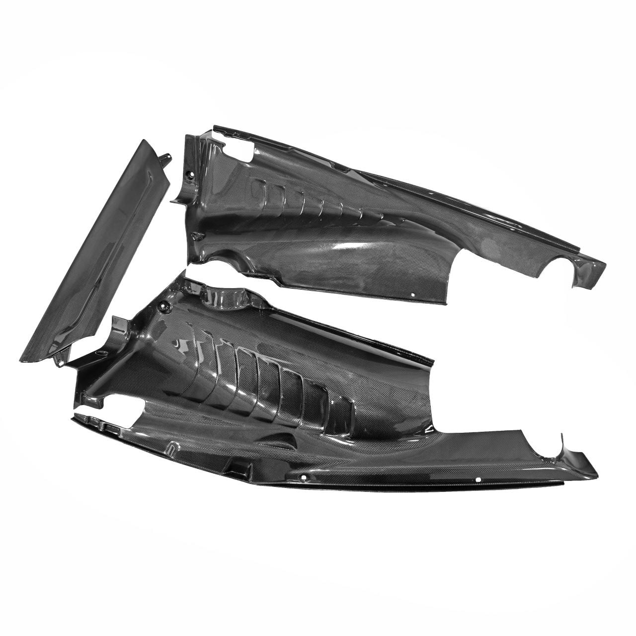 Fabspeed Carbon Fiber 3 Piece Engine Bay Set - Ferrari 488 GTB