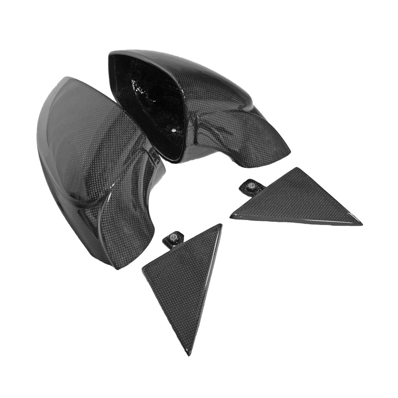 Fabspeed Carbon Fiber Outer Mirror Housings With Triangle Trim - Ferrari 488 GTB/Spider