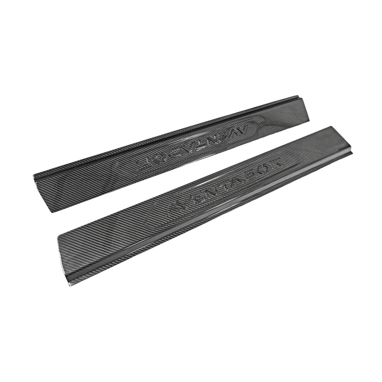 Fabspeed Carbon Fiber Embossed Door Sills - Lamborghini Aventador