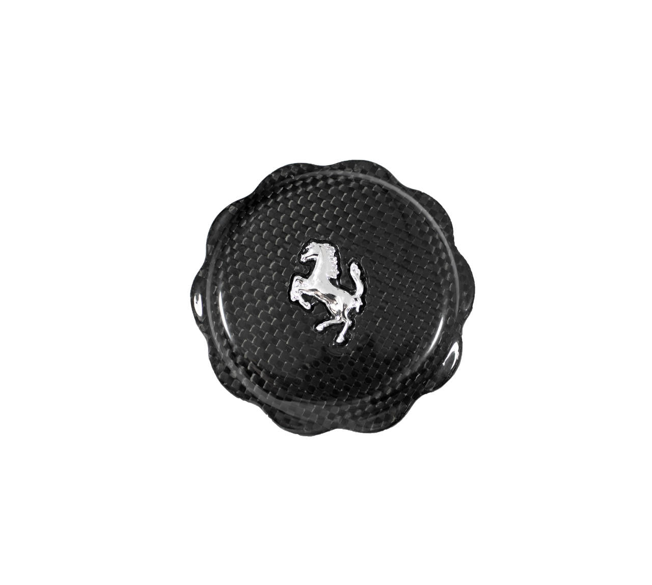 Fabspeed Carbon Fiber Oil Cap Cover With Cavallino - Ferrari F8 Tributo/Spider