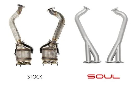 Porsche 718 GT4 / Spyder / GTS Cayman Competition Over Axle Pipes - SOUL Performance