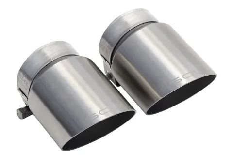 Porsche 991.1 / 991.2 GT3 Center Muffler Bypass Exhaust - 4" Slash Cut Single Wall Tips  (Brushed Finish) - SOUL Performance