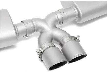 Porsche 718 Cayman / Boxster Competition Package - (Valved) - Slash Cut Single Wall Tips  (Signature Satin) - SOUL Performance