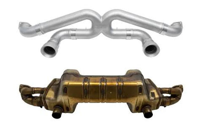 Porsche 718 GT4 RS Race Exhaust Package (Resonated) - Signature Satin Slash Cut Tips - SOUL Performance