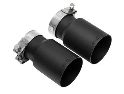 Porsche 981 Cayman / Boxster Performance Exhaust System - Straight Cut Single Wall Tips  (Satin Black) - SOUL Performance