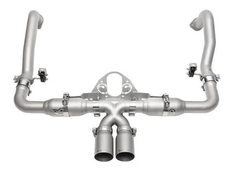 Porsche 981 Cayman / Boxster Race Exhaust System - Manual Trans - Slash Cut Single Wall Tips (Signature Satin) - SOUL Performance