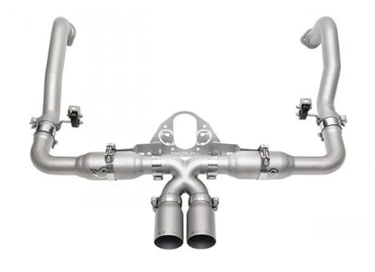 Porsche 981 GT4 / Spyder Race Exhaust System - Manual Trans - Slash Cut Single Wall Tips (Signature Satin) - SOUL Performance