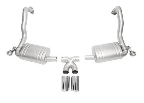 Porsche 981 GT4 / Spyder Valved Exhaust System - Polished Chrome Tips - SOUL Performance