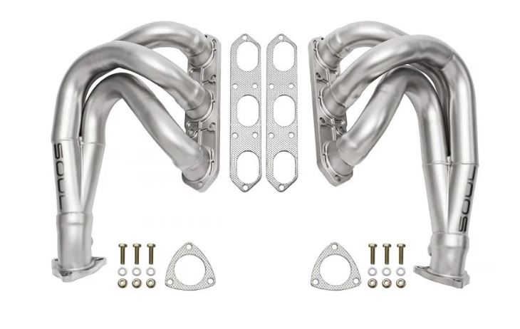 Porsche 987.1 Cayman / Boxster Competition Headers (catless) with Catted O2 Spacers (pair) - SOUL Performance