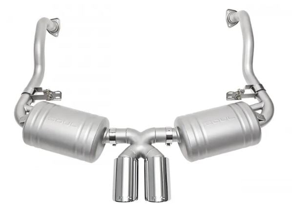 Porsche 987.1 Cayman / Boxster Performance Exhaust System - Polished Chrome Tips - SOUL Performance